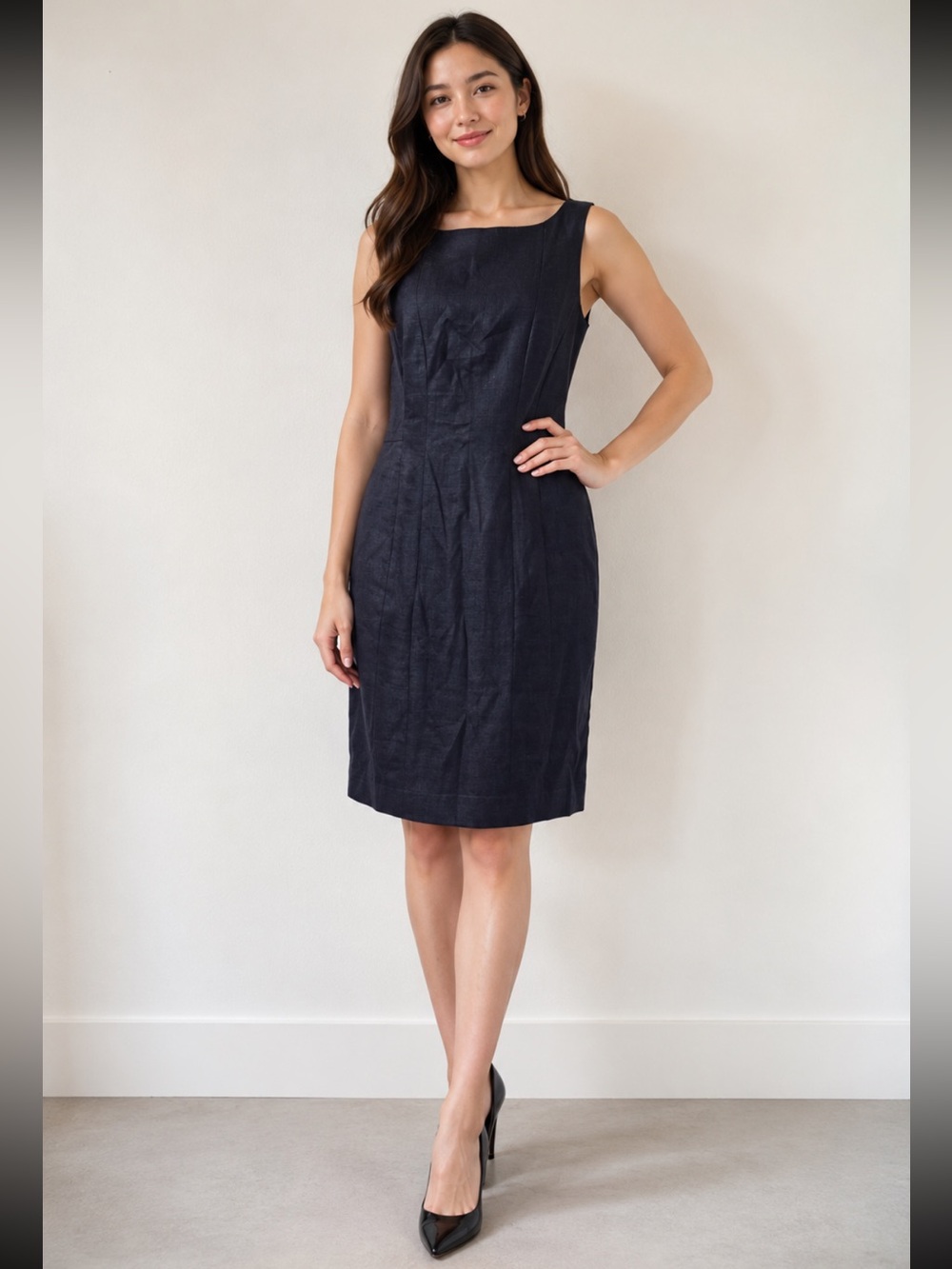 HOBBS London Crew Neck Career Dress Women’s Size 8 9164